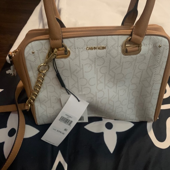 Calvin Klein beige and tan purse - Picture 5 of 6